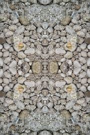 Clear sea water, white stones and symmetry 2 by Adriana Mueller