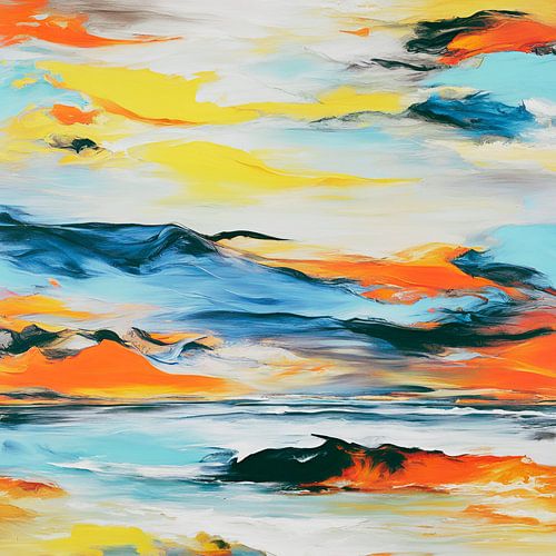 Nautical Brush Strokes Sea