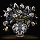 Vaas met tulpen van Rene Ladenius Digital Art thumbnail