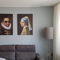 Klantfoto: Willem I met zonnebril, prins van Oranje - Fela de Wit van Fela de Wit, op canvas