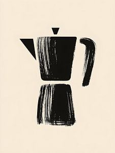 Mokkakanne in minimalistischer Brush-Form