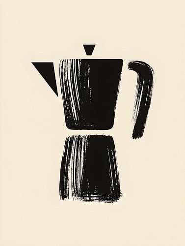 Mokkakanne in minimalistischer Brush-Form