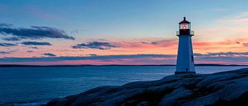 Lighthouse in the evening light by Poster Art Shop