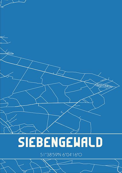 Blueprint | Map | Siebengewald (Limburg) by Prints of Place