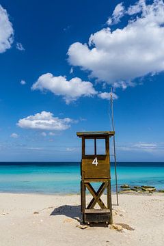 Mallorca, Lifeguard house number four at paradise like beach by adventure-photos