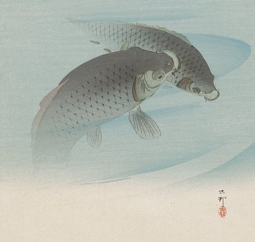 Two Carp, Ohara Koson