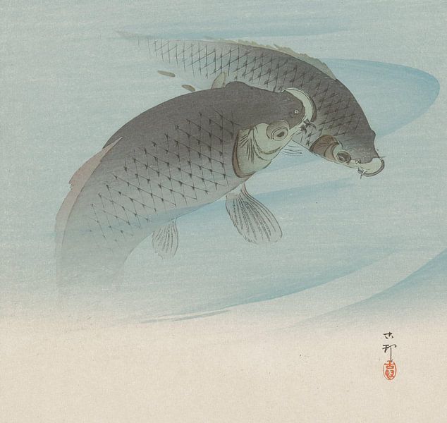 Twee karpers, Ohara Koson van Meesterlijcke Meesters