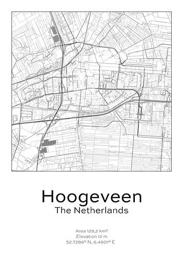 City map - Netherlands - Hoogeveen