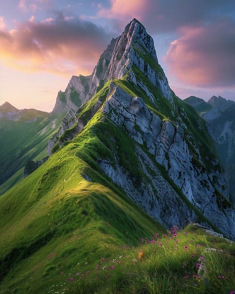 Sommerfarbenpracht in der Dolomitenlandschaft von fernlichtsicht
