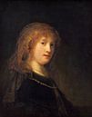 Saskia van Uylenburgh, the Wife of the Artist, Rembrandt van Rijn by Rembrandt van Rijn thumbnail