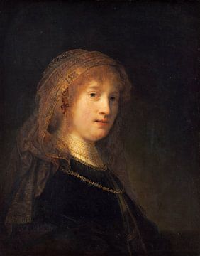 Saskia van Uylenburgh, the Wife of the Artist, Rembrandt van Rijn