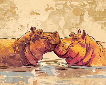 Hippo Hug van Blikvanger Schilderijen