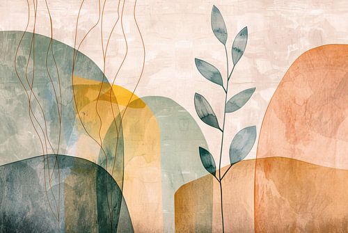 Minimalistische Natur in abstrakten Erdtönen von Art & Soul Creations