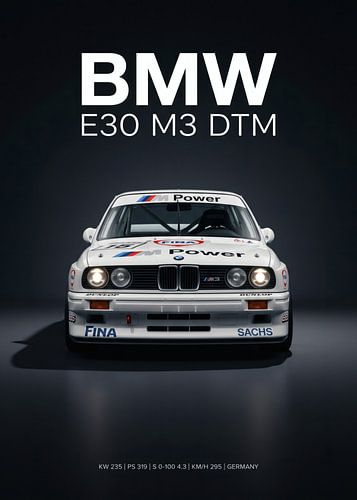 Photo en studio de la BMW E30 M3 DTM, vue de face
