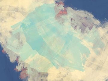 Springtime. Abstract painting in pastel colors. by Dina Dankers