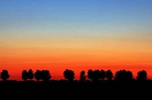 Zonsondergang Strijensas Zuid-Holland Nederland 