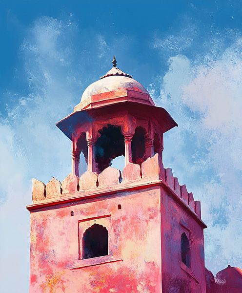 Rosa Tempel Indien von But First Framing