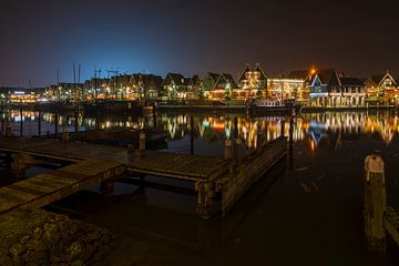 Avondfoto in Haven van Volendam van Jack Koning