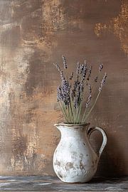 Rustic lavender in earthenware jug by Imperial Art House
