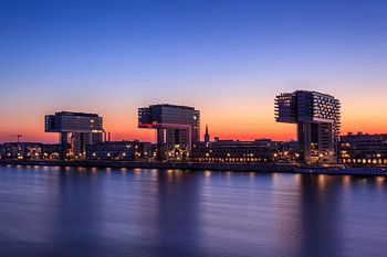Les trois bâtiments à grue de Cologne.