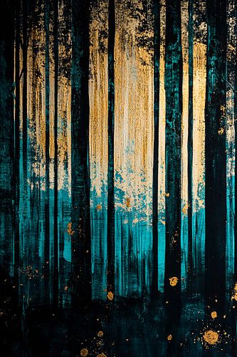 Mystiek bos met gouden accenten