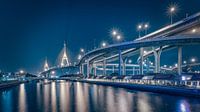 De Bhumibol brug in Bangkok van Peter Korevaar thumbnail