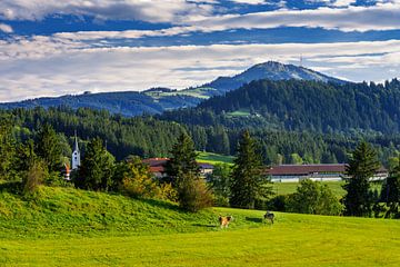 De berg Grünten, ook wel de beschermer van de Allgäu genoemd