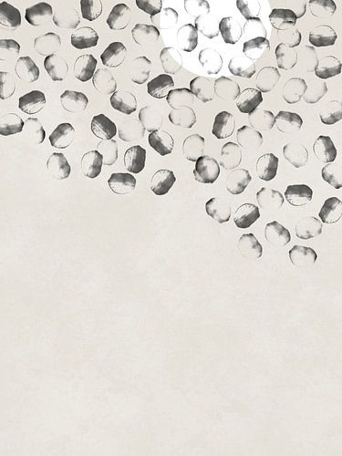 Œuvre d'art abstraite avec des formes organiques à l'aquarelle