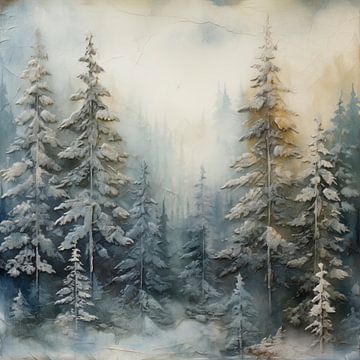 Winterlicher Wald von Whale & Sons