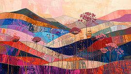 Modern Abstract Berglandschap. Serie: Landschap in structuren - 13