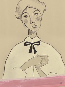 Innocence, face of a woman in Wild wonder colours from Flexa's Buzz series.