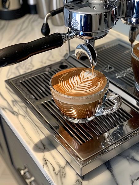 eine Tasse Kaffee oder Cappuccino zubereiten von Egon Zitter