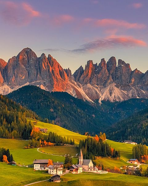 Coucher de soleil à Santa Maddalena, Italie par Henk Meijer Photography