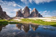Drei Zinnen / Tre Cime di Lavaredo mountain peaks with reflection by iPics Photography thumbnail