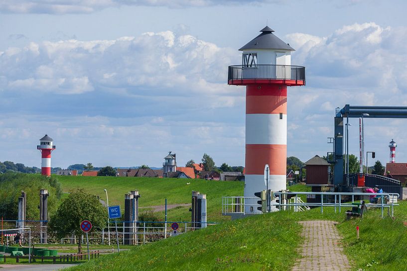 Lighthouse, Lühe, Old country by Torsten Krüger