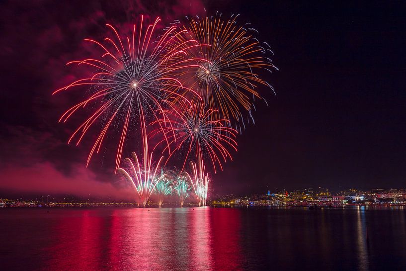 Annual fireworks shows for the Plage de la Croisette, Cannes, Alpes Maritime, France by Rene van der Meer