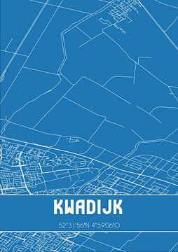 Blauwdruk | Landkaart | Kwadijk (Noord-Holland) van Rezona