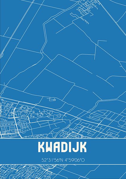 Blueprint | Map | Kwadijk (North Holland) by Prints of Place