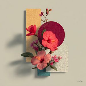 Abstrakt mit Blumen