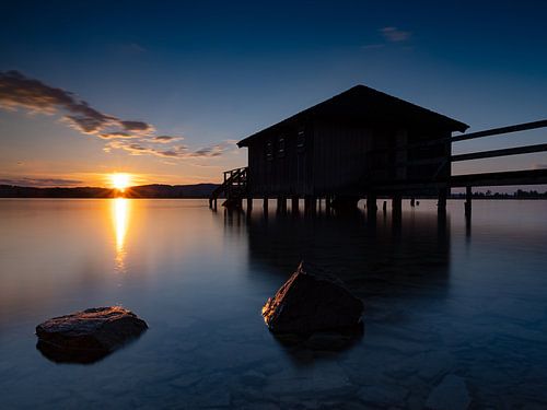 Zonsondergang bij Kochelsee