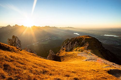 Zonsondergangstemming over de Ostallgäu