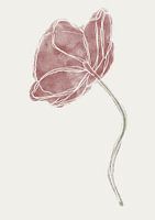 Mohn-Linienkunst