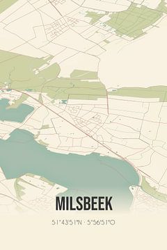 Vieille carte de Milsbeek (Limbourg) sur Rezona