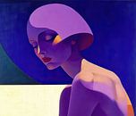 Modern Portrait Purple Woman by Wonderful Art thumbnail