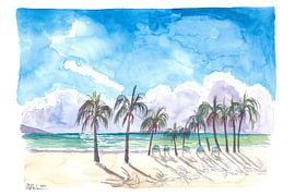 Einsamer Strand in Mayreau Grenadinen Karibische Inseln von Markus Bleichner