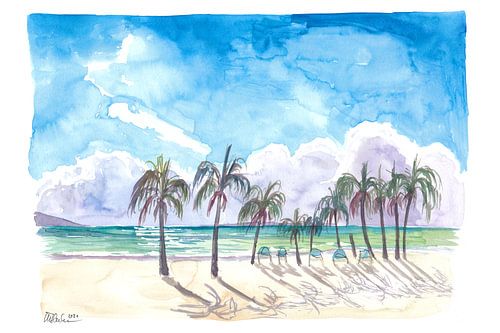 Lonely beach in Mayreau Grenadines Caribbean Islands