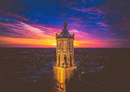 L'église d'Elst au coucher du soleil par Nicky Kapel Aperçu
