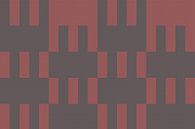Schachbrettmuster. Moderne abstrakte minimalistische geometrische Formen in Rot und Braun 38 von Dina Dankers Miniaturansicht