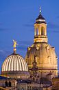Kuppel der Frauenkirche in Dresden am Abend von Werner Dieterich Miniaturansicht