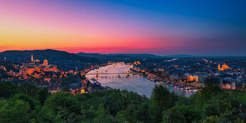 Budapest mit Schloss und der Donau von Tom Uhlenberg
